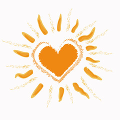 Sun with heart