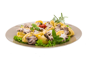 Lumaconi with octopus