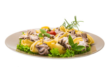 Lumaconi with octopus