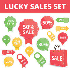 Set of Sale Labels and Badges