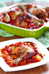 Baked chicken with vegetables