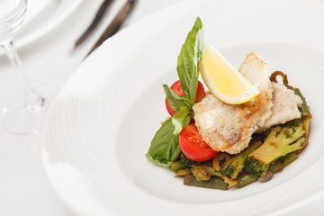 fish with vegetables