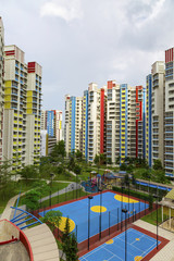 colorful neighborhood estate