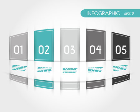 turquoise rounded infographics with fringe