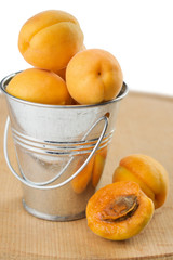 Apricots in a bucket