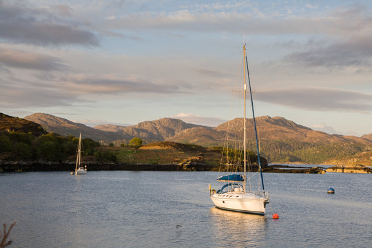 Twilight over Gair Loch, Scotland