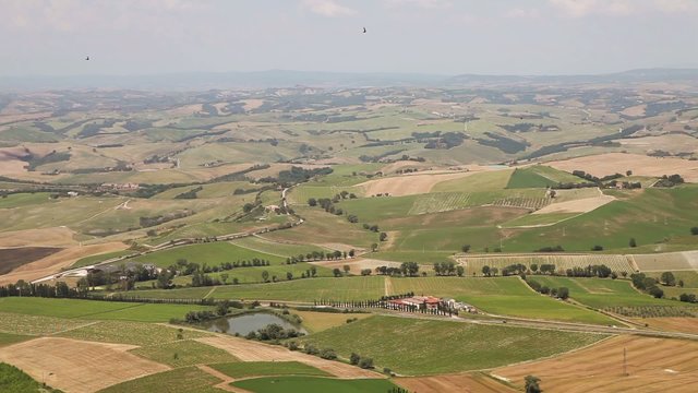Tuscany Landscape. Suburbs of Montalcino city, Italy