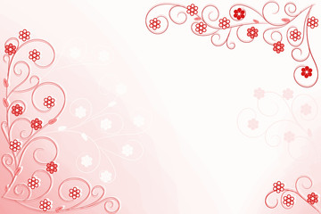 Floral background pink red