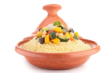 tajine with vegetarian couscous