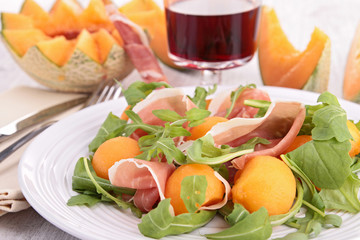 melon salad with parma ham