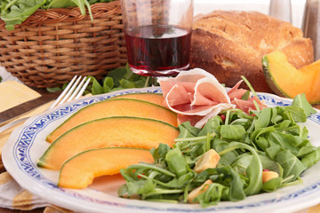 melon salad with parma ham