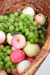 apples and grapes