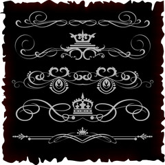 Vector set. Victorian Scrolls