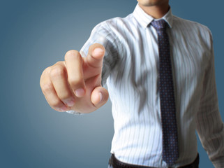 pushing on a touch screen interface