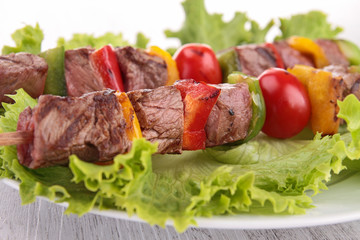 roasted meat kebab