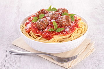 spaghetti and meatballs