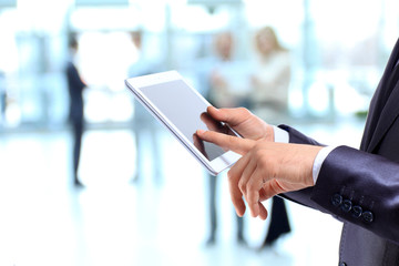 Businessman with the tablet.