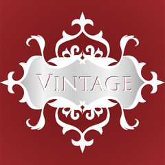 Vintage floral frame. Element for design