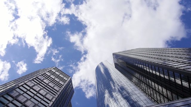 Frankfurt financial district Bankenviertel Skyscrapers
