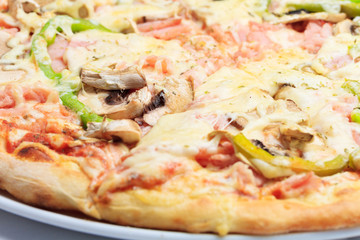 Fresh Pizza ready to be eaten