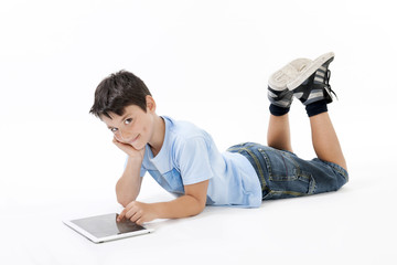 boy with tablet
