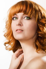 Fototapeta premium Beautiful woman with red hair
