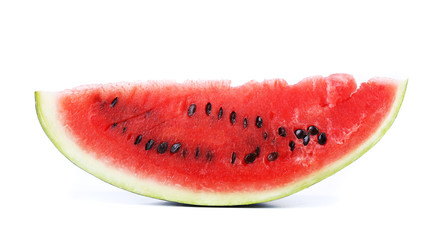 Slice of watermelon on a white background