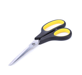 Pair of scissors isolated on a white background