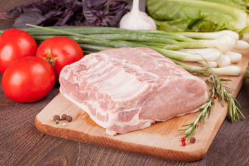 raw meat for cooking and  barbecue