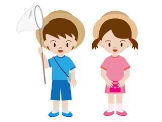 夏休み　虫取り