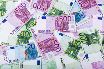 Obraz na płótnie Canvas Weksle, gotówka, euro, waluty