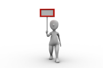 Man with empty board