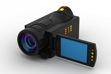 the handycam isolated on white background