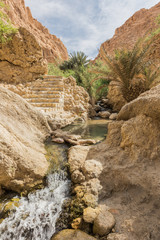 mountain oasis Chebika in Sahara desert, Tunisia