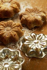 Close up of freshly baked cookies