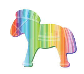 Vector of abstract colorful horse.