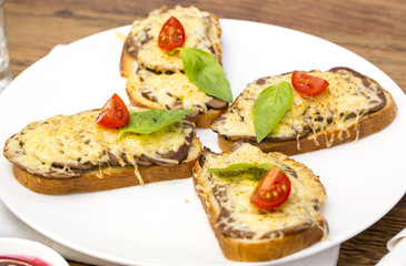 hot sandwiches on the table in a restaurant