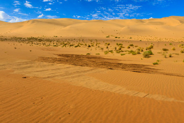 Farbiger Sand in der Namib Wüste
