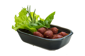 Salami sausages