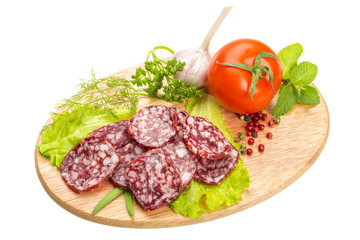 Fresh ripe salami