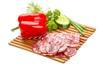 Fresh ripe salami