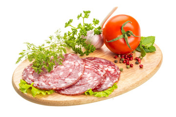 Fresh ripe salami