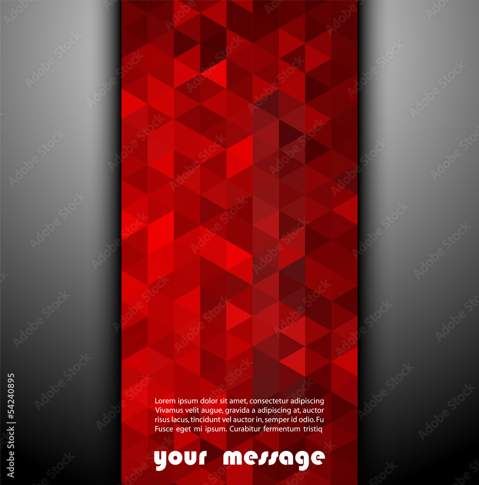 Fototapete abstract template background with triangle shapes