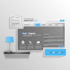 Minimilistic abstract website template