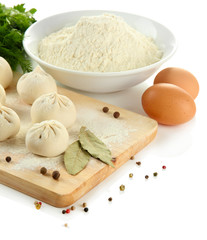 Raw Georgian khinkali