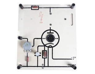 device  connecting  resistor and  capacitor for physics lessons