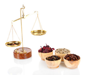 Sale of spices isolated on white