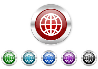 globe icon set