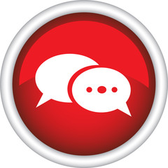 Красный значок с изображением sms