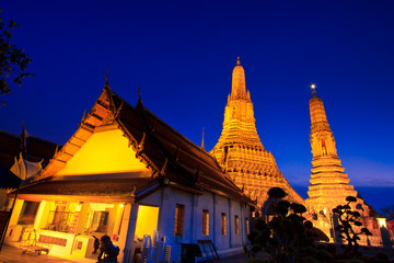 Wat Arun in Bangkok of Thailand